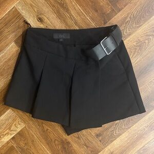 Elegant Black Women's Skorts with Belt